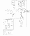 Carburetor Diagram and Parts List for 195707-0124-01  Briggs and Stratton Engine